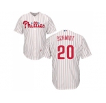 Philadelphia Phillies #20 Mike Schmidt White(Red Strip) New Cool Base Stitched MLB Jersey