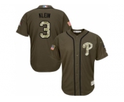 Philadelphia Phillies #3 Chuck Klein Green Salute to Service Stitched Baseball Jersey