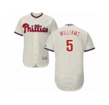 Philadelphia Phillies #5 Nick Williams Cream Flexbase Authentic Collection MLB Jersey