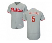 Philadelphia Phillies #5 Nick Williams Grey Flexbase Authentic Collection MLB Jersey