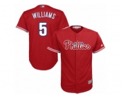 Philadelphia Phillies #5 Nick Williams Replica Red Alternate Cool Base MLB Jersey