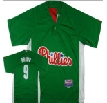 mlb Philadelphia Phillies #9 Brown Green