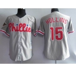 mlb jersey philadelphia phillies #15 hollins grey