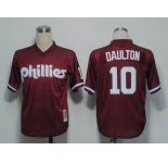 mlb jerseys philadelphia phillies #10 daulton red m&n 1991