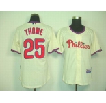 mlb jerseys philadelphia phillies #25 thome cream