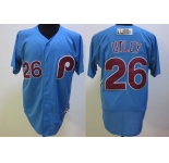 mlb jerseys philadelphia phillies #26 utley m&n blue