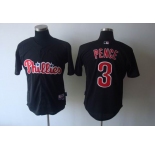 mlb jerseys philadelphia phillies #3 pence black