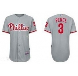 mlb jerseys philadelphia phillies #3 pence grey
