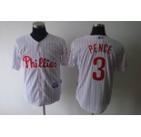 mlb jerseys philadelphia phillies #3 pence white[red strip]