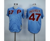 mlb jerseys philadelphia phillies #47 andersen blue[m&n]