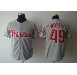 mlb jerseys philadelphia phillies #49 worley grey