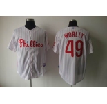 mlb jerseys philadelphia phillies #49 worley white[red strip]
