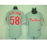 mlb jerseys philadelphia phillies #58 papelbon grey