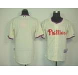 mlb jerseys philadelphia phillies blank cream