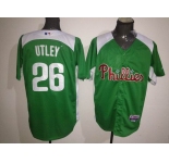 mlb jerseys philadephia phillies #26 utley green