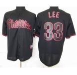 mlb jerseys philadephia phillies #33 lee black fashion