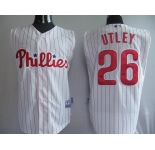 mlb jerseys philadephia phillis #26 chase utley (red strip) vest