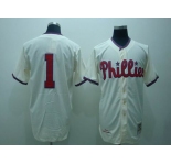 mlb philadelphia phillies #1 ashburn m&n cream