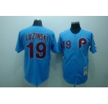 mlb philadelphia phillies #19 luzinski m&n blue