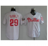 mlb philadelphia phillies #29 Ibanez 2008 world series white(red strip)