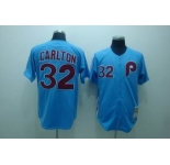 mlb philadelphia phillies #32 carlton m&n blue