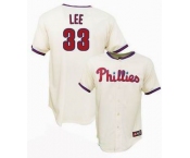 mlb philadelphia phillies #33 cliff lee cream