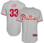 mlb philadelphia phillies #33 cliff lee grey