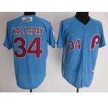 mlb philadelphia phillies #34 halladay blue