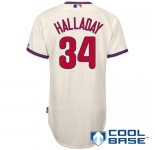 mlb philadelphia phillies #34 halladay cream (cool base)