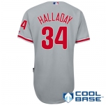 mlb philadelphia phillies #34 halladay grey (cool base)