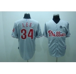 mlb philadelphia phillies #34 lee grey