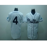 mlb philadelphia phillies #4 foxx white(m&n)
