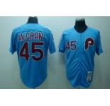 mlb philadelphia phillies #45 mcgraw m&n blue