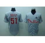 mlb philadelphia phillies #51 RUIZ  2009 world series grey