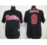 mlb philadelphia phillies #9 brown black