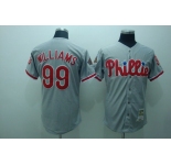 mlb philadelphia phillies #99 williams m&n grey