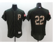 Men Pittsburgh Pirates #22 Andrew McCutchen Majestic Green Salute to Service Flexbase Authentic Collection Player Jersey