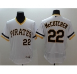 Men Pittsburgh Pirates #22 Andrew McCutchen Majestic White Flexbase Authentic Collection Cooperstown Player Jersey