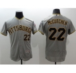 Men Pittsburgh Pirates #22 Andrew McCutchen Majestic grey Flexbase Authentic Collection Player Jersey