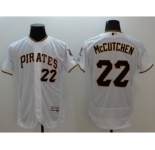 Men Pittsburgh Pirates #22 Andrew McCutchen Majestic white Flexbase Authentic Collection Player Jersey
