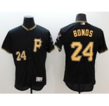 Men Pittsburgh Pirates #24 barry bonds Majestic black Flexbase Authentic Collection Player Jersey