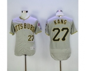 Men Pittsburgh Pirates #27 Jung Ho Kang Majestic Grey Flexbase Authentic Collection Player Jersey