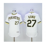Men Pittsburgh Pirates #27 Jung Ho Kang Majestic White Flexbase Authentic Collection Cooperstown Player Jersey