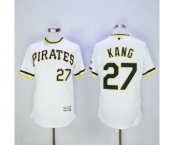 Men Pittsburgh Pirates #27 Jung Ho Kang Majestic White Flexbase Authentic Collection Cooperstown Player Jersey