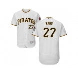 Men Pittsburgh Pirates #27 Jung-ho Kang White Flexbase Authentic Collection Stitched MLB Jersey