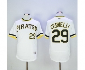 Men Pittsburgh Pirates #29 Francisco Cervelli Majestic White Flexbase Authentic Collection Cooperstown Player Jersey