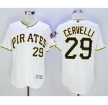Men Pittsburgh Pirates #29 Francisco Cervelli Majestic White Flexbase Authentic Collection Player Jersey