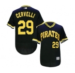 Men Pittsburgh Pirates #29 Francisco Cervelli Majestic black Flexbase Authentic Collection Cooperstown Player Jersey