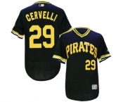 Men Pittsburgh Pirates #29 Francisco Cervelli Majestic black Flexbase Authentic Collection Cooperstown Player Jersey