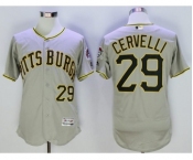 Men Pittsburgh Pirates #29 Francisco Cervelli Majestic grey Flexbase Authentic Collection Player Jersey